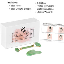 Load image into Gallery viewer, Jade Roller and Gua Sha Set
